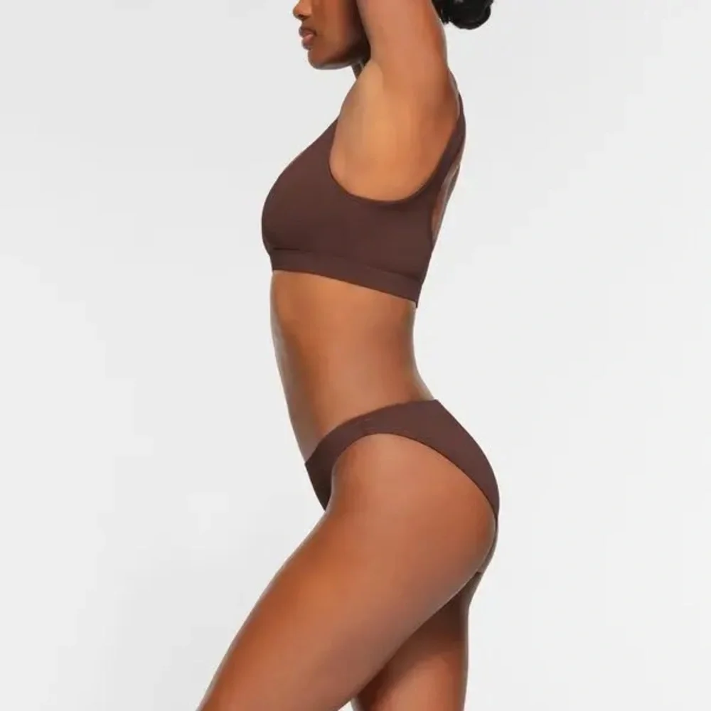 NWT SKIMS Swim Mid Waist Bottoms-Cocoa